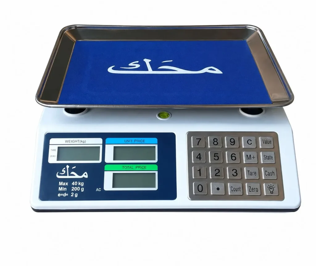 ترازو ۴۰ کیلویی محک دکمه استیل | دقت ۲ گرم مناسب فروشگاه و سیار